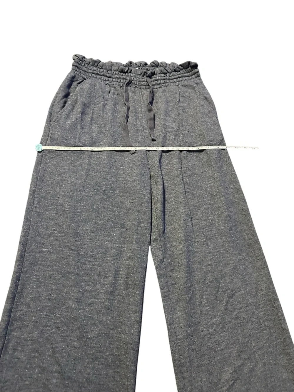 Wide Leg Super Soft Drawstring Lounge Pants in Heather Gray